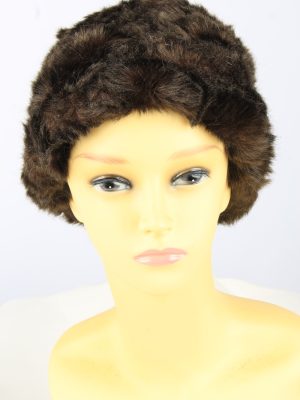 Russian Fur Cossack Hat Vintage Womens Dark Brown -HAT1834-0