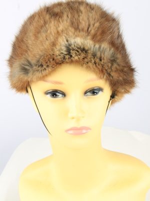 Russian Fur Cossack Hat Vintage Womens Brown -HAT1836-0