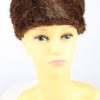 Russian Fur Cossack Hat Vintage Womens 1990s Brown -HAT1765-0