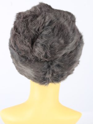 Russian Fur Ushanka Hat Vintage Womens 1990s Grey Purple -HAT1774-151173