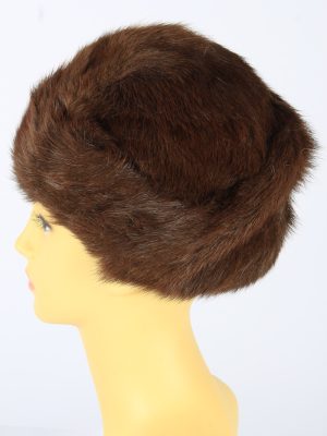 Russian Fur Cossack Hat Vintage Womens 1990s Brown -HAT1712-150684