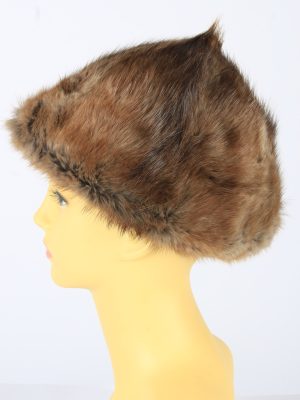 Russian Fur Cossack Hat Vintage Womens 1990s Brown -HAT1713-150688
