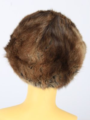 Russian Fur Cossack Hat Vintage Womens 1990s Brown -HAT1713-150689