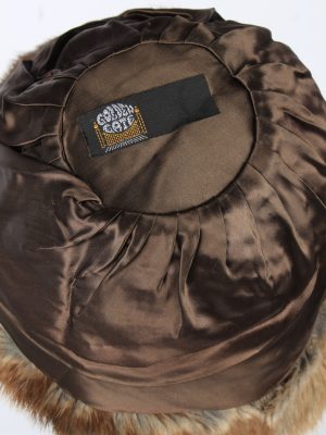 Russian Fur Cossack Hat Vintage Womens 1990s Brown -HAT1713-150690