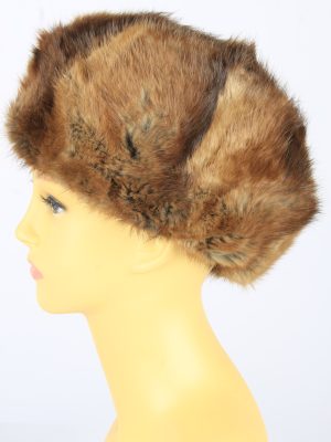 Russian Fur Cossack Hat Vintage Womens 1980s Brown -HAT1677-150544