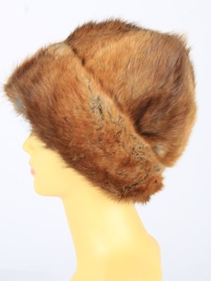 Russian Fur Cossack Hat Vintage Womens 1980s Brown -HAT1678-150548