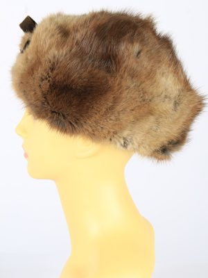 Russian Fur Cossack Hat Vintage Womens 1980s Brown -HAT1682-150564