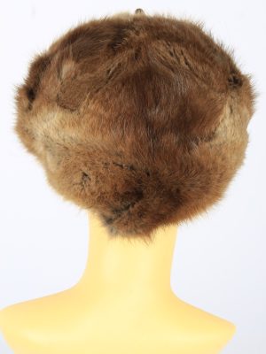 Russian Fur Cossack Hat Vintage Womens 1980s Brown -HAT1682-150565