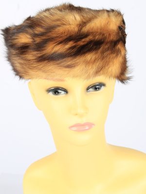 Russian Fur Cossack Hat Vintage Womens 1980s Brown -HAT1686-0