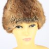 Russian Fur Cossack Hat Vintage Womens 1980s Brown -HAT1689-0