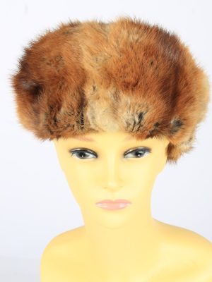 Russian Fur Cossack Hat Vintage Womens 1980s Brown -HAT1695-0