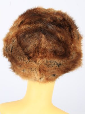 Russian Fur Cossack Hat Vintage Womens 1980s Brown -HAT1695-150617