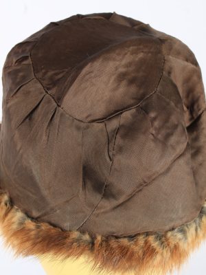 Russian Fur Cossack Hat Vintage Womens 1980s Brown -HAT1695-150618