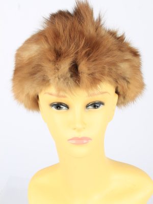 Russian Fur Cossack Hat Vintage Womens 1980s Brown -HAT1698-0