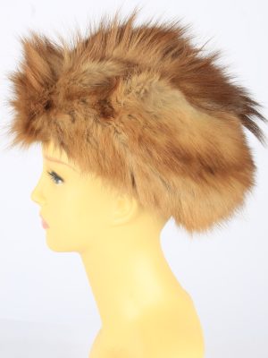 Russian Fur Cossack Hat Vintage Womens 1980s Brown -HAT1698-150628