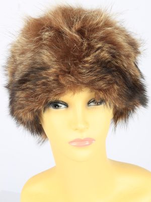 Russian Fur Cossack Hat Vintage Womens 1980s Brown -HAT1702-0