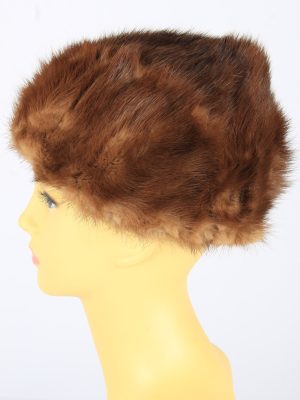 Russian Fur Cossack Hat Vintage Womens 1980s Brown -HAT1704-150652