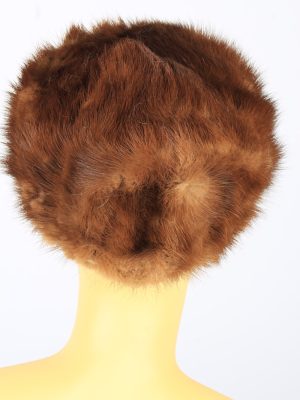 Russian Fur Cossack Hat Vintage Womens 1980s Brown -HAT1704-150653