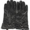 Genuine Leather Gloves Lined Vintage Womens 7.5 Brown -G453-0