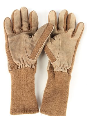 Suede Leather Gloves Lined Vintage Womens 6.5" Brown -G429-151783