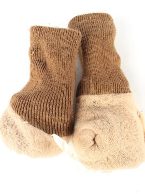 Suede Leather Gloves Lined Vintage Womens 6.5" Brown -G429-151784