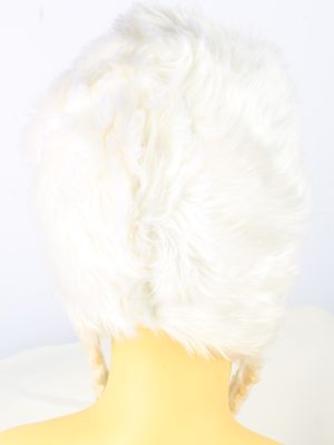 Faux Fur Pom Pom Hat Vintage Womens White -HAT1889-152071