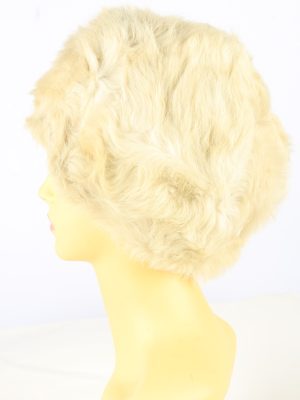 Faux Fur Lined Hat Vintage Womens Beige -HAT1895-152094