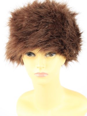 Russian Fur Cossack Hat Vintage 1990s Womens Brown -HAT1938-0