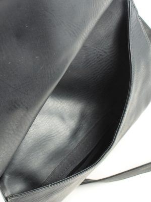 Leather Shoulder Bag Womens Vintage 1990s Black -BG1201-154665