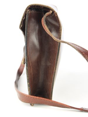 Leather Mini Shoulder Bag Womens Vintage 1990s Brown -BG1204-154675