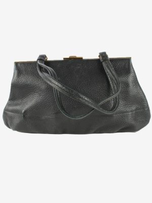 Leather Mini Hand Bag Womens Vintage 1990s Black -BG1216-0