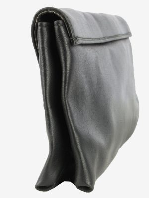 Leather Mini Hand Bag Purse Womens Vintage 1990s Black -BG1237-154930