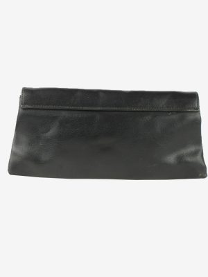 Leather Mini Hand Bag Purse Womens Vintage 1990s Black -BG1237-154931