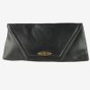 Leather Mini Hand Bag Purse Womens Vintage 1990s Black -BG1237-0