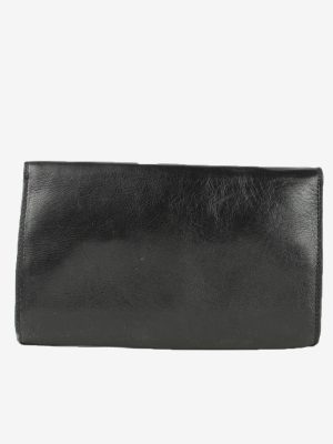 Leather Purse Womens Vintage 1990s Black -BG1242-154951