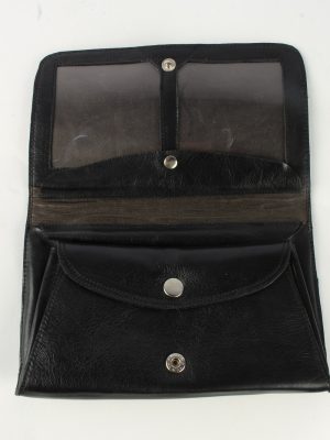 Leather Purse Womens Vintage 1990s Black -BG1242-154952