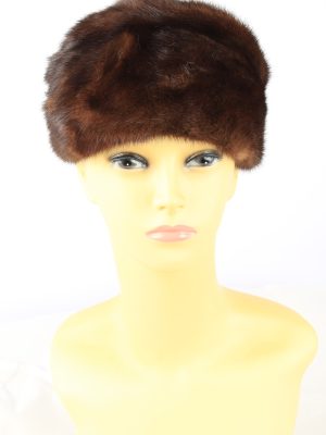 Russian Fur Cossack Hat Vintage Womens 1980s Brown -HAT1855-0