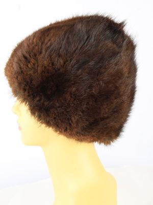 Russian Fur Cossack Hat Vintage Womens 1980s Brown -HAT1858-151856