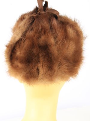 Russian Fur Cossack Hat Vintage Womens 1980s Brown -HAT1865-151885