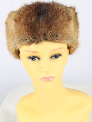 Russian Fur Cossack Hat Vintage Womens 1990s Brown -HAT1746-0
