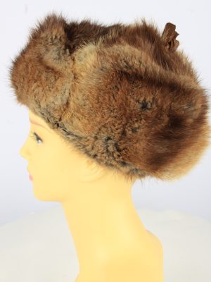 Russian Fur Cossack Hat Vintage Womens 1990s Brown -HAT1746-150940