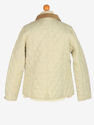 Womens Barbour Quilted Jacket Vintage Size L Beige C2407-157405