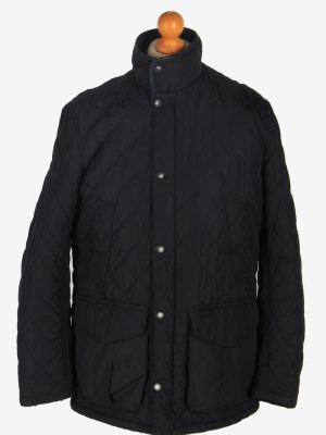 Mens Barbour Devon Quilt Jacket Vintage Size M Black C2425-0
