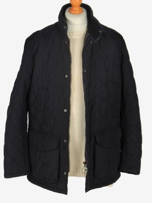 Mens Barbour Devon Quilt Jacket Vintage Size M Black C2425-157493