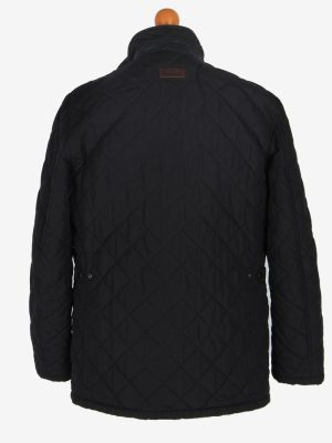Mens Barbour Devon Quilt Jacket Vintage Size M Black C2425-157495
