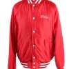 Baseball Jacket USA College Satin Bomber Vintage Size XL Red C1754-0