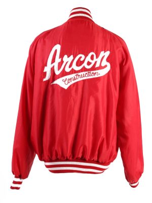 Baseball Jacket USA College Satin Bomber Vintage Size XL Red C1754-156352