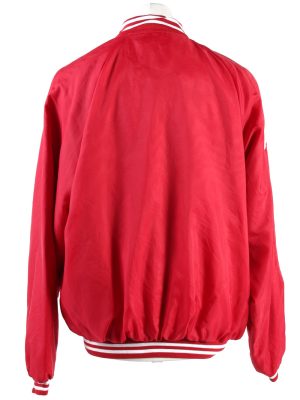 Baseball Jacket USA College Satin Bomber Vintage Size XL Red C1755-156356