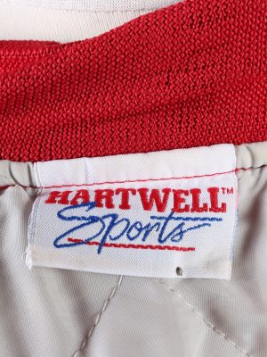 Baseball Jacket USA College Satin Bomber Vintage Size XL Red C1755-156357