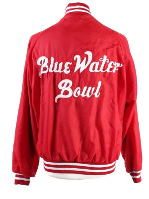 Baseball Jacket USA College Satin Bomber Vintage Size L Red C1756-156360